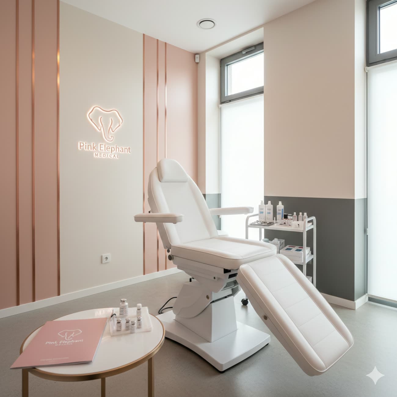 Behandlungsraum der Praxis Pink Elephant Medical in Basel