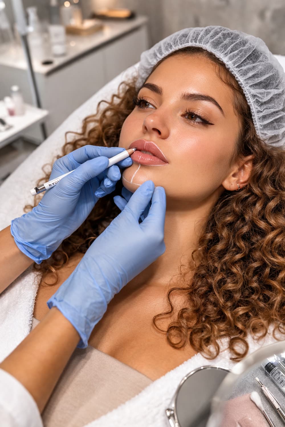 Lippen-Ergebnis nach Volumenaufbau bei Pink Elephant Medical